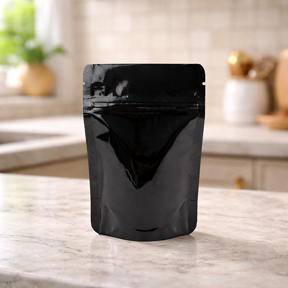 Stand Up Pouches Black 8x5x13cm | 28 grams (100 pieces) [ZBGM1B]