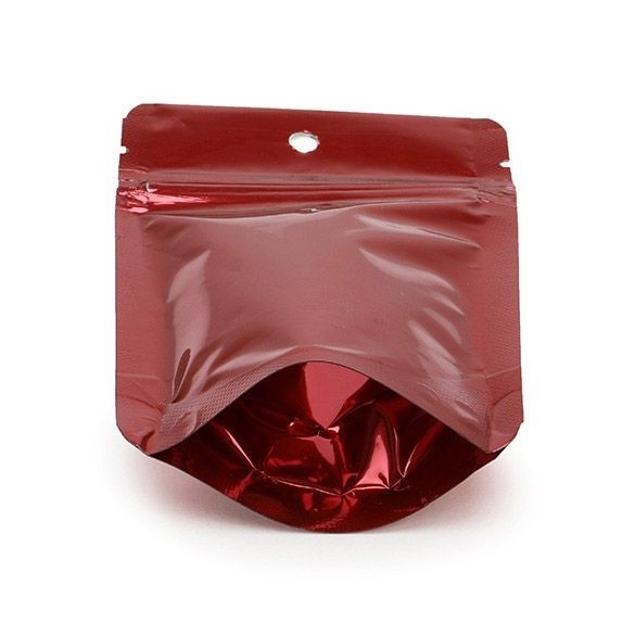 Stand Up Pouches Red 8x5x13cm | 28 grams with hang hole (100 pieces) [ZBGM1RH]
