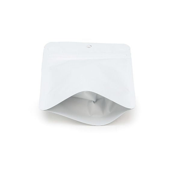 Stand Up Pouches Matt White 10.2x6x15.2cm | 57 grams with hang hole (100 pieces) [ZBGM2MWH]