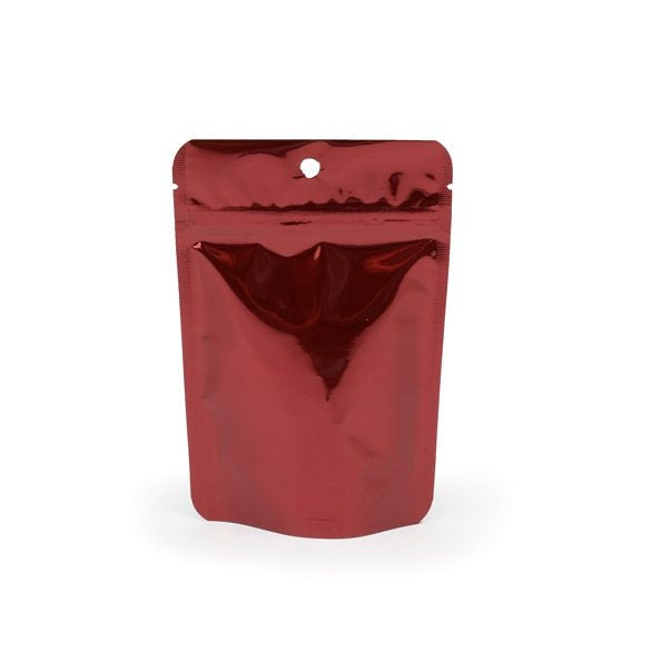 Stand Up Pouches Red 10x6x15cm | 57 grams with hang hole (100 pieces) [ZBGM2RH]