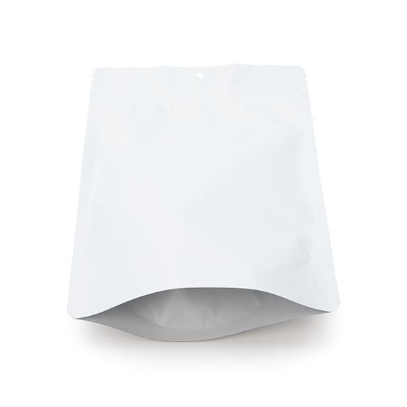 Stand Up Pouches Matt White 15x9x23.2cm | 312 grams with hang hole (100 pieces) [ZBGM7MWH]