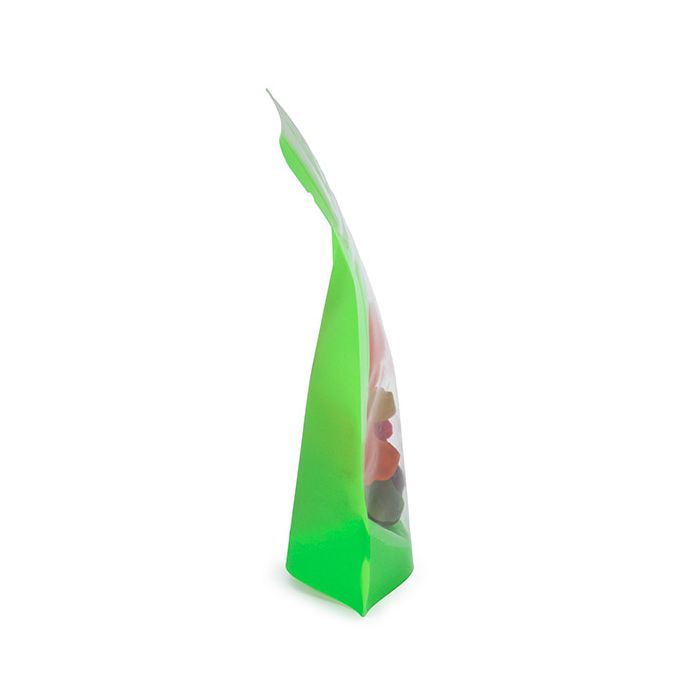 Stand Up Pouches Transparent/Neon Green 7,9x5,1x13 cm (100 pieces) [ZBGN1GR]