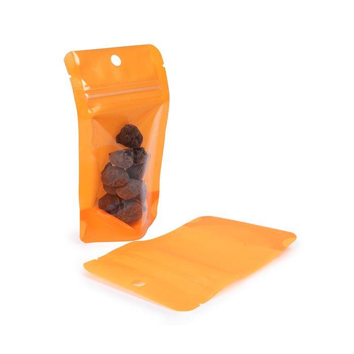 Stand Up Pouches Transparent/Neon Orange 7,9x5,1x13 cm (100 pieces) [ZBGN1OR]