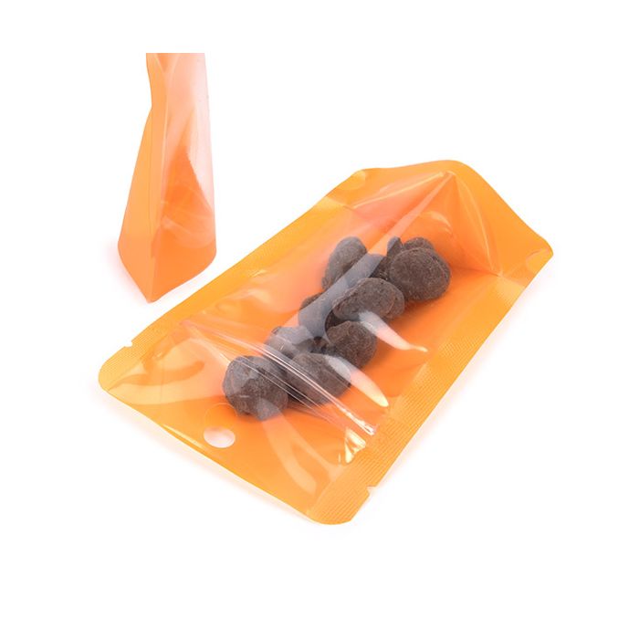 Stand Up Pouches Transparent/Neon Orange 7,9x5,1x13 cm (100 pieces) [ZBGN1OR]
