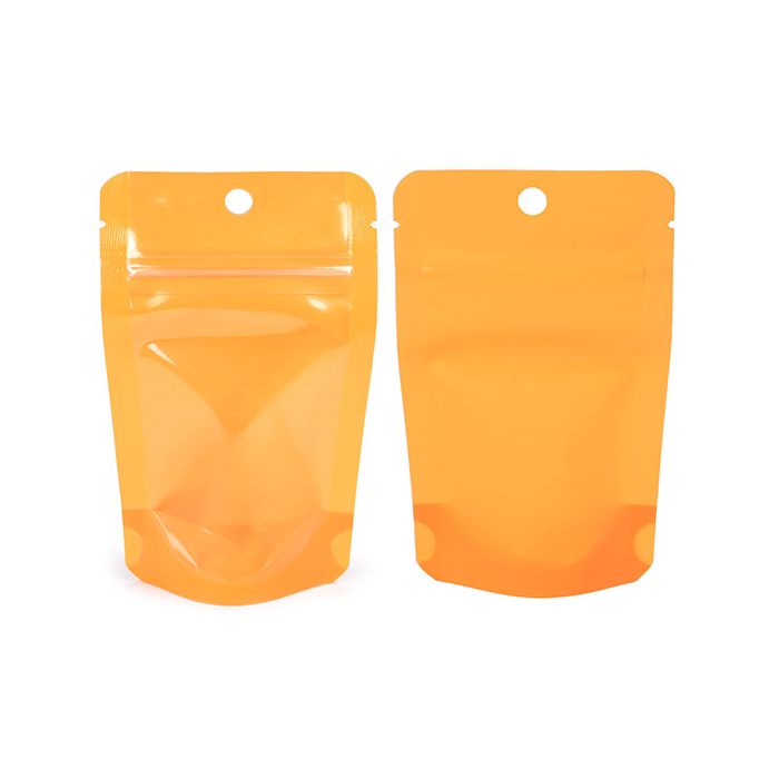Stand Up Pouches Transparent/Neon Orange 7,9x5,1x13 cm (100 pieces) [ZBGN1OR]