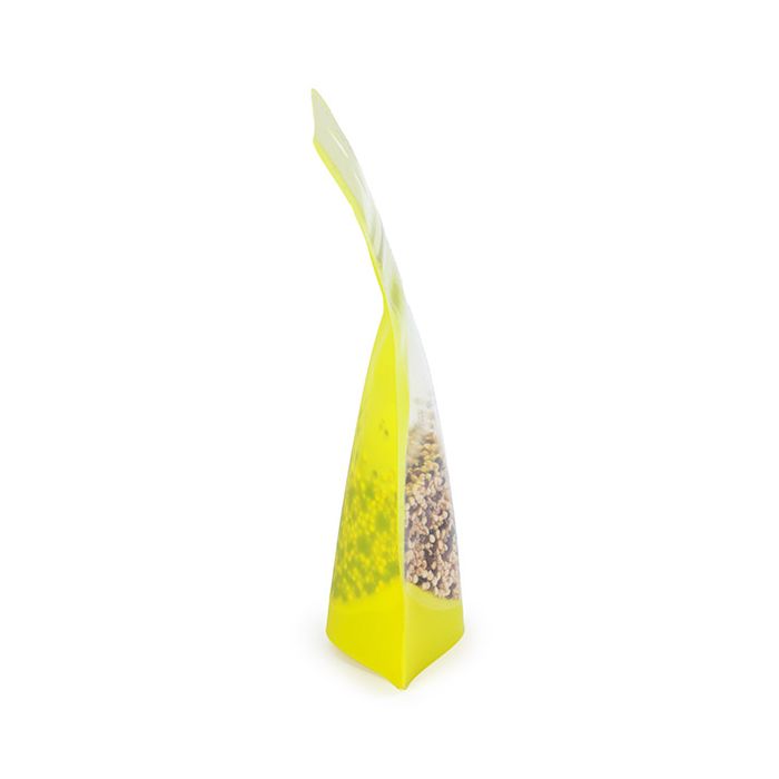 Stand Up Pouches Transparent/Neon Yellow 7,9x5,1x13 cm (100 pieces) [ZBGN1YW]