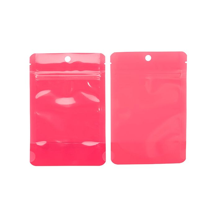 Stand Up Pouches Transparent/Neon Watermelon 10,2x6x15,2 cm (100 pieces) [ZBGN2W]