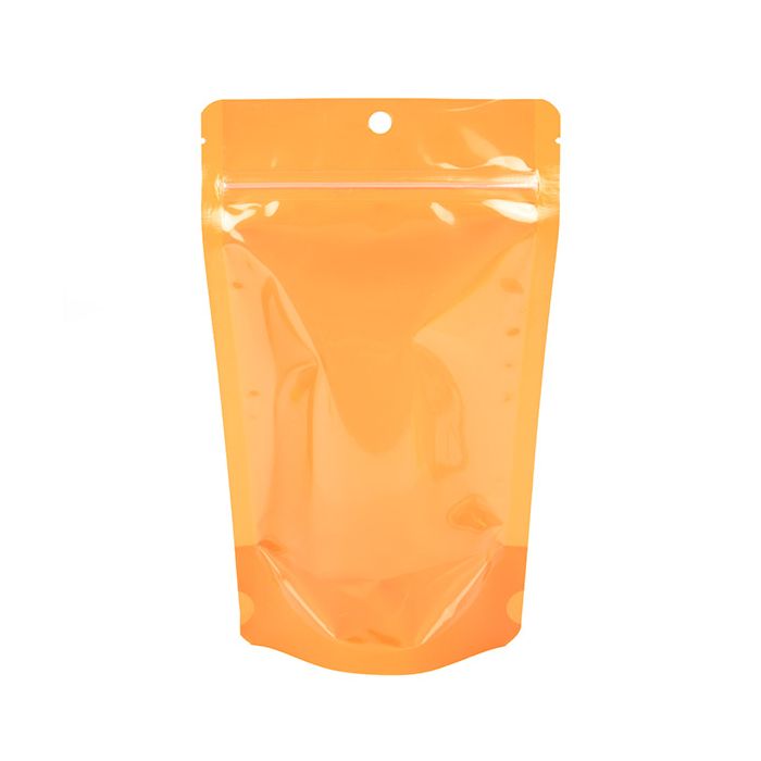 Stand Up Pouches Transparent/Neon Orange 13x7,9x20,6 cm (100 pieces) [ZBGN3OR]