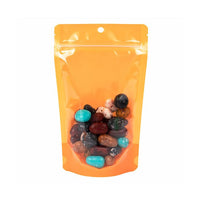 Stand Up Pouches Transparent/Neon Orange 13x7,9x20,6 cm