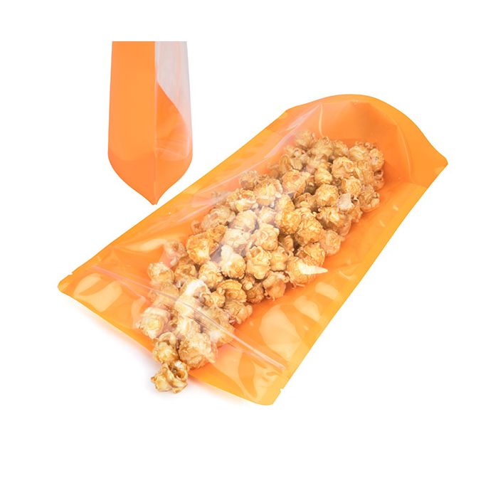 Stand Up Pouches Transparent/Neon Orange 17,2x8,9x28,6 cm (100 pieces) [ZBGN4OR]