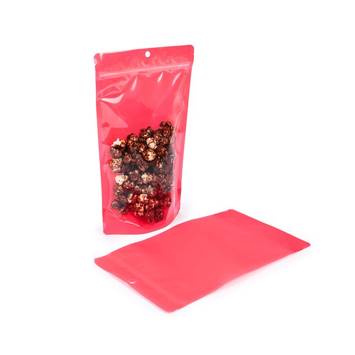 Stand Up Pouches Transparent/Neon Watermelon 17,2x8,9x28,6 cm (100 pieces) [ZBGN4W]