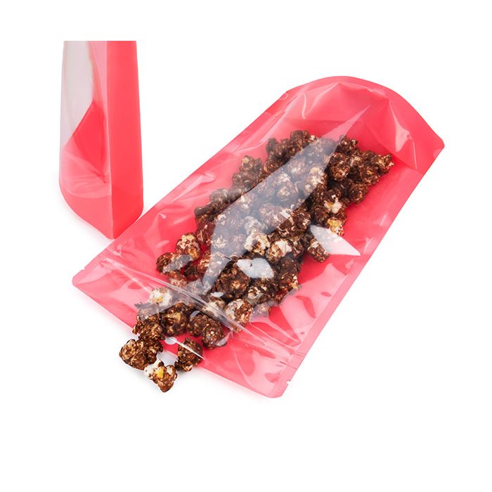 Stand Up Pouches Transparent/Neon Watermelon 17,2x8,9x28,6 cm (100 pieces) [ZBGN4W]