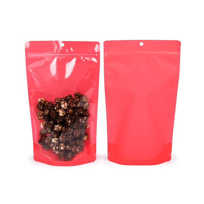 Stand Up Pouches Transparent/Neon Watermelon 17,2x8,9x28,6 cm (100 pieces) [ZBGN4W]