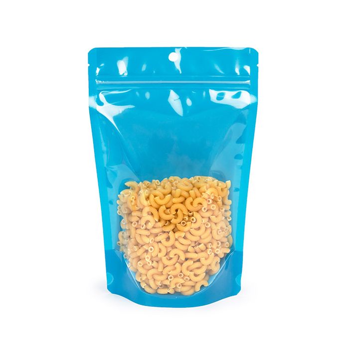 Stand Up Pouches Transparent/Neon Blue 14,9x8,9x23,2 cm