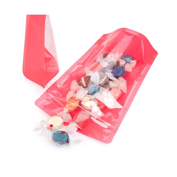 Stand Up Pouches Transparent/Neon Watermelon 14,9x8,9x23,2 cm (100 pieces) [ZBGN7W]