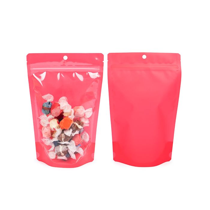 Stand Up Pouches Transparent/Neon Watermelon 14,9x8,9x23,2 cm (100 pieces) [ZBGN7W]