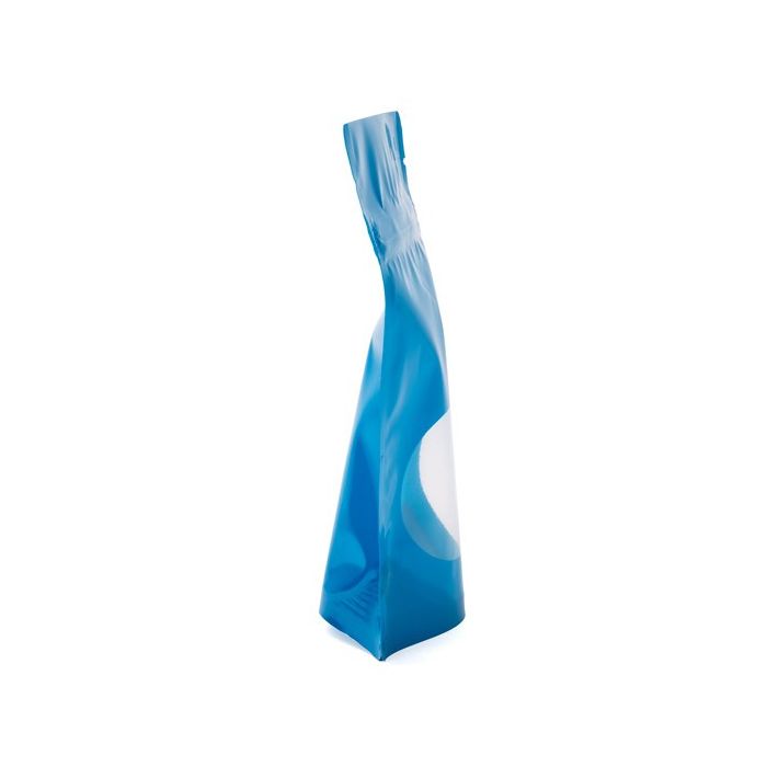 Stand Up Pouches Blue with oval Window 17x9x28.5cm | 340 grams (100 pieces) [ZBGO4BL]
