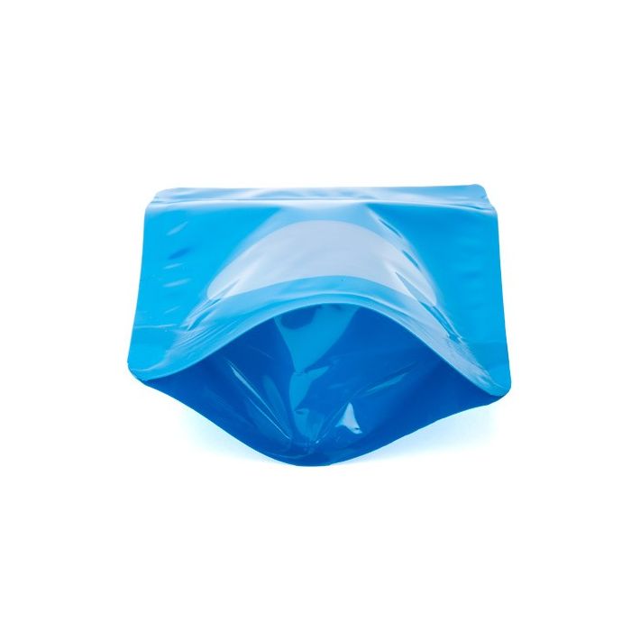 Stand Up Pouches Blue with oval Window 13x8x20.5cm | 113 grams (100 pieces) [ZBGO3BL]
