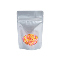 Stand Up Pouches Silver with oval Window 10x6x15cm | 57 grams