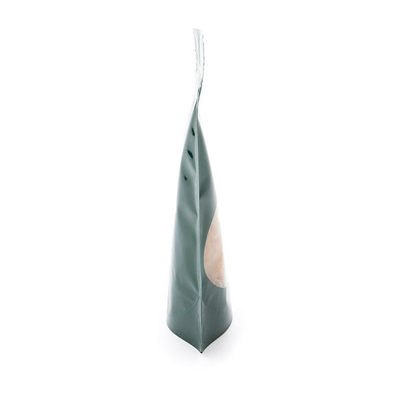 Stand Up Pouches Green with oval Window 13x7x20.5cm | 113 grams (100 pieces) [ZBGO3HG]