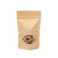 Stand Up Pouches Kraft with oval Window 13x7x20.5cm | 113 grams