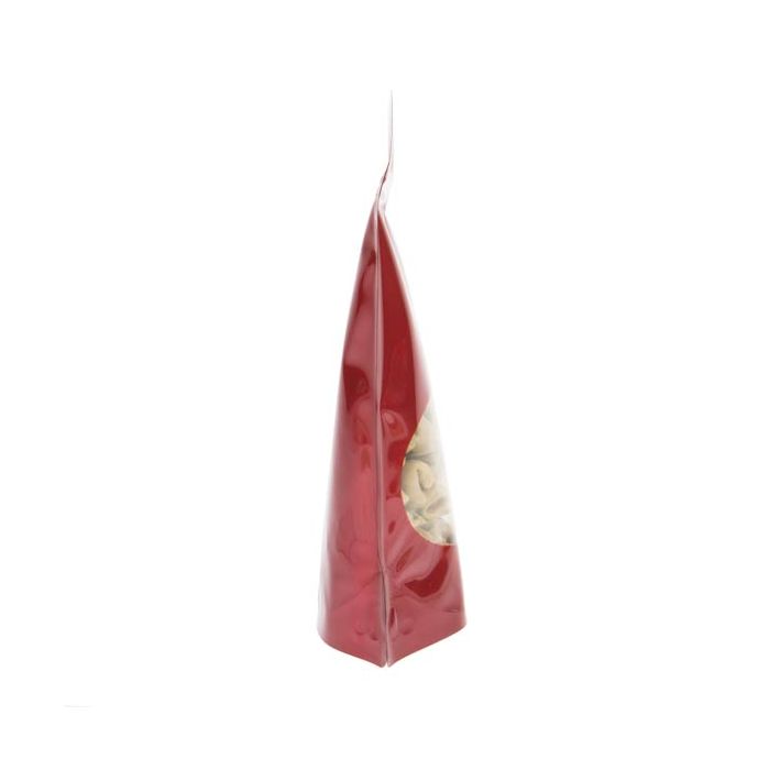 Stand Up Pouches Red with oval Window 15x9x23.2cm | 312 grams (100 pieces) [ZBGO7R]