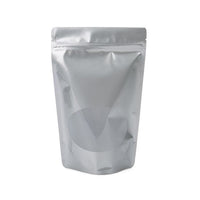 Stand Up Pouches Silver with oval Window 15x9x23.2cm | 312 grams