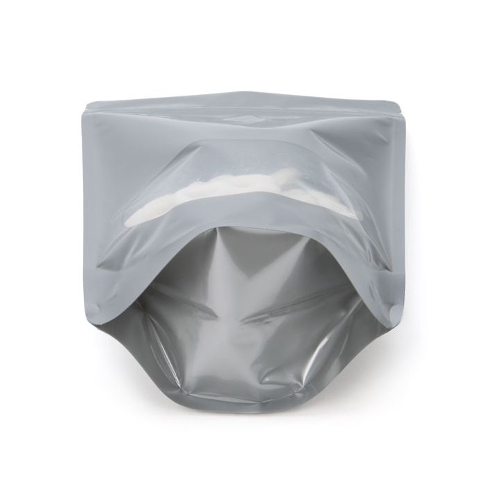Stand Up Pouches Silver with oval Window 15x9x23.2cm | 312 grams (100 pieces) [ZBGO7S]
