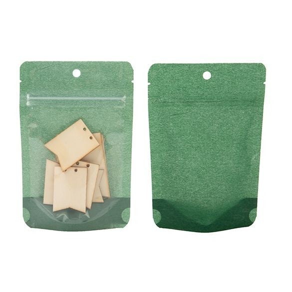 Stand Up Pouches Rice Paper dark Green 10.2x6x15.2cm | 57 grams (100 pieces) [ZBGR2HGR]