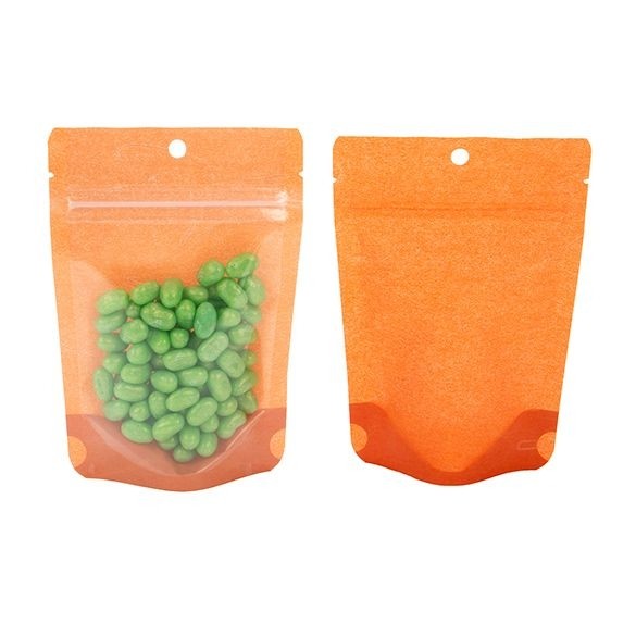 Stand Up Pouches Rice Paper Transparent/Orange 10.2x6x15.2cm | 57 grams (100 pieces) [ZBGR2HO]