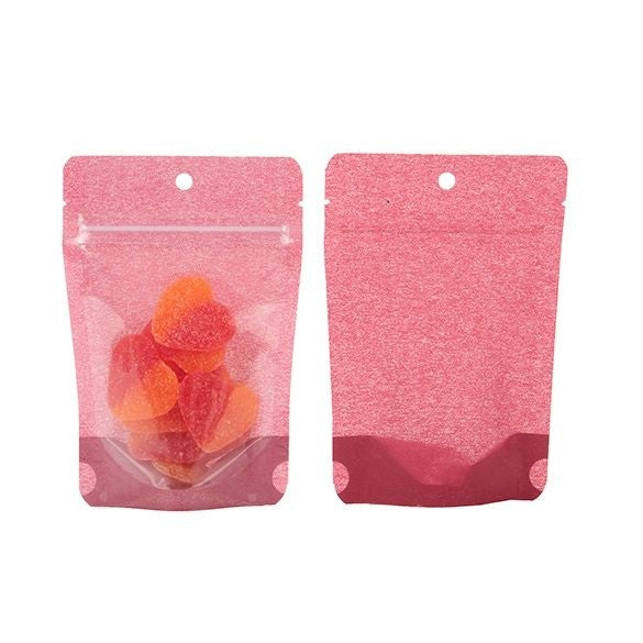 Stand Up Pouches Rice Paper Pink 10.2x6x15.2cm | 57 grams (100 pieces) [ZBGR2HR]