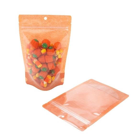 Stand Up Pouches Rice Paper Transparent/Orange 13x7.9x20.6cm | 113 grams
