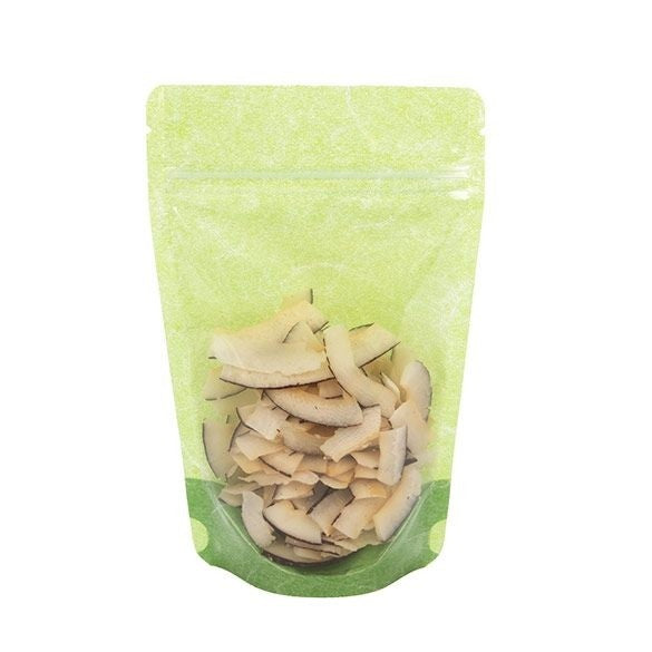 Stand Up Pouches Rice Paper Transparent/Green 11.9x7.6x18.4cm | 114 grams (100 pieces) [ZBGR46GC]