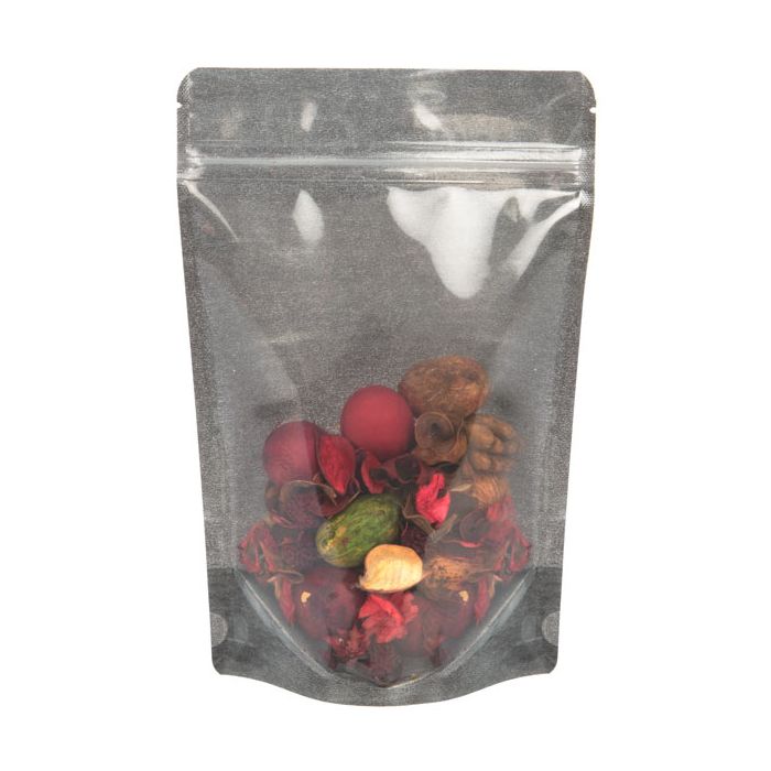 Stand Up Pouches Rice Paper Transparent/Black 14.9x8.9x23.2cm | 312 grams (100 pieces) [ZBGR7BC]