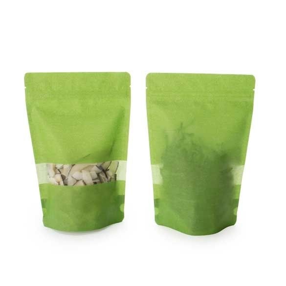 Stand Up Pouches Rice Paper Green 13x7.9x20.6cm | 113 grams (100 pieces) [ZBGR3GR]