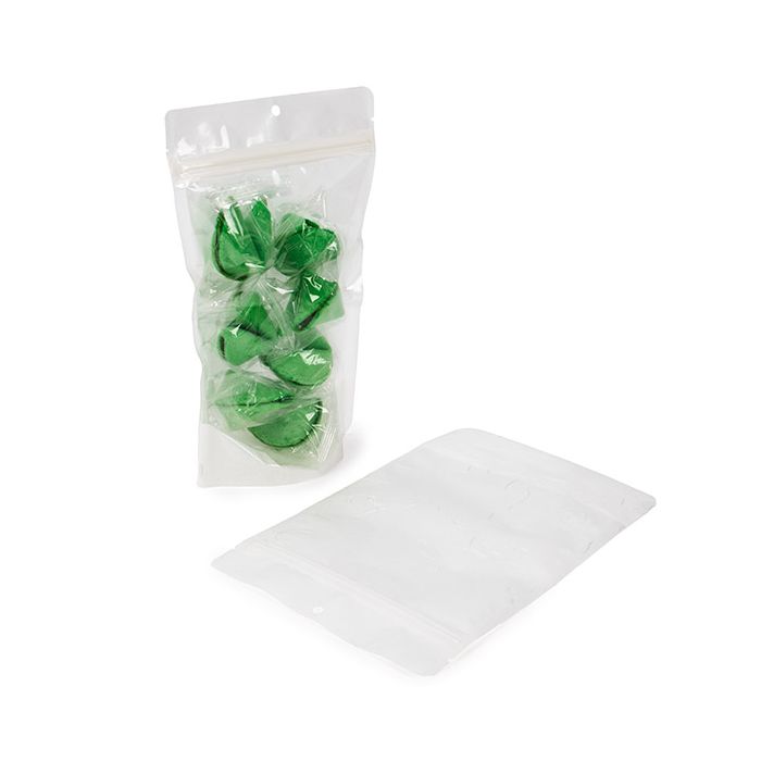 Eco Friendly Stand Up Pouches Rice Paper Transparent/White With Hanghole 14,9x8,9x23,2 cm (100 pieces) [ZBGRC7CW]
