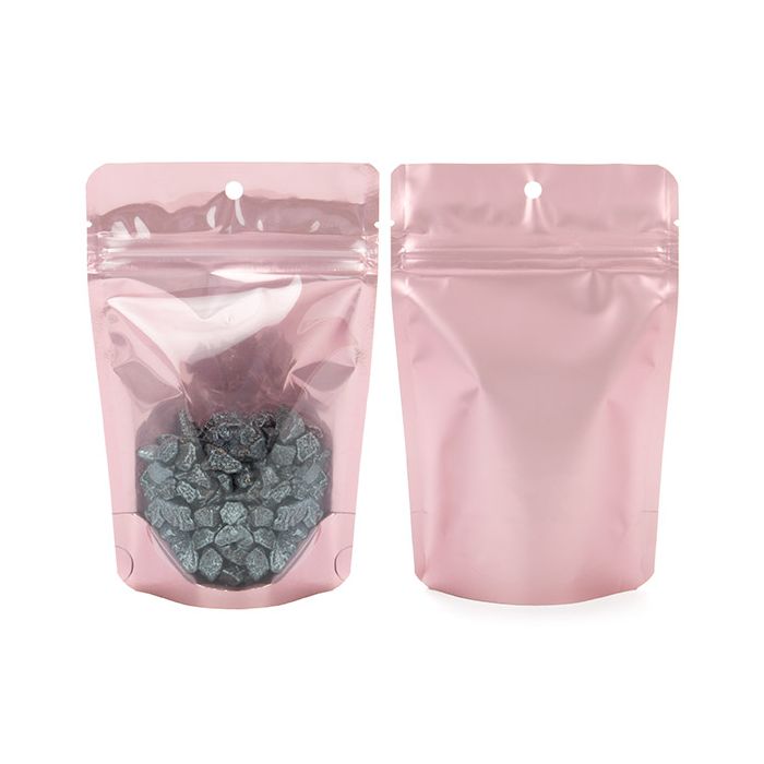 Stand Up Pouches Transparent/Rosé Gold 10.2x6x15.2cm | 57 grams (100 pieces) [ZBGRG2]