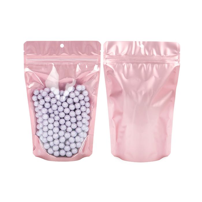 Stand Up Pouches Transparent/Rosé Gold 13x7.9x20.6cm | 113 grams (100 pieces) [ZBGRG3]
