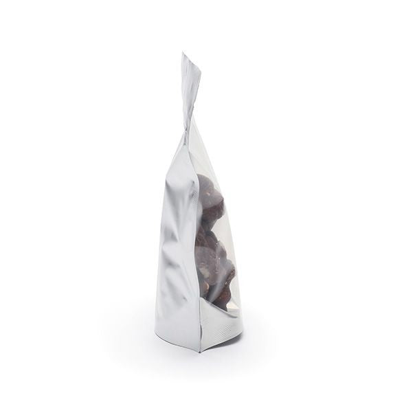 Stand Up Pouches Transparent/Silver 10x6x15cm | 57 grams with hang hole (100 pieces) [ZBGS2H]