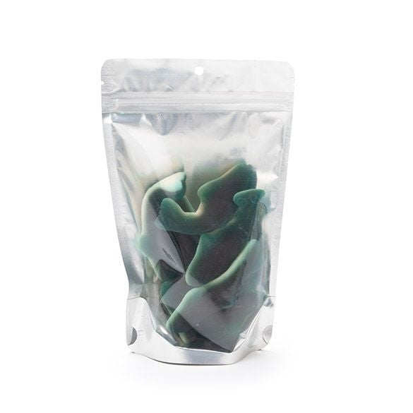 Stand Up Pouches Transparent/Silver 13x7x20.5cm | 113 grams with hang hole (100 pieces) [ZBGS3H]