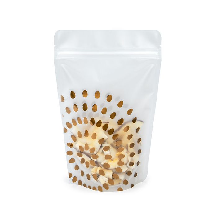Stand Up Pouches Gold Frosted Bloom 13x7,9x20,6 cm (25 pieces) [ZBGSW3BG]