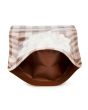 Stand Up Pouches Kraft/ Brown Plaid 13x7,9x20,6 cm (25 pieces) [ZBGSW3BRP]