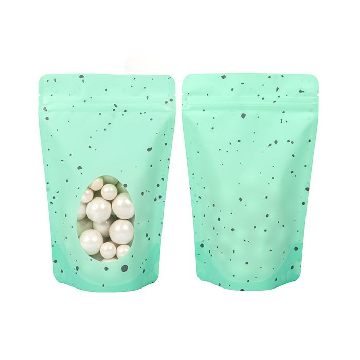 Stand Up Pouches Mint Green Speckled Egg 13x7,9x20,6 cm (25 pieces) [ZBGSW3ER]