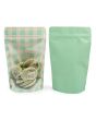 Stand Up Pouches Kraft/Pastel Green Plaid 13x7,9x20,6 cm (25 pieces) [ZBGSW3GR]