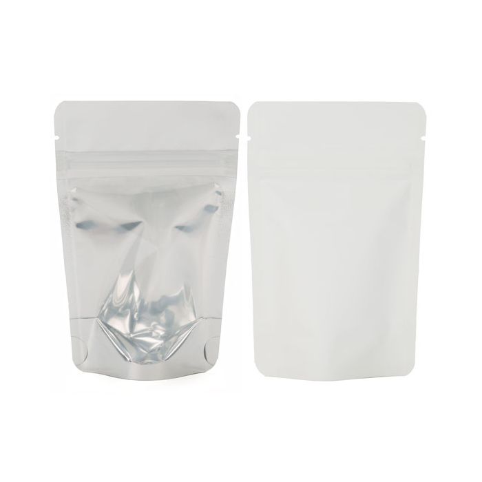 Stand Up Pouches Transparent/White 8x5x13cm | grams (100 pieces) [ZBGW1]
