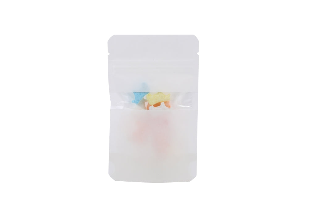 Stand Up Pouches White Kraft 8x5x13cm | 28 grams w/Window