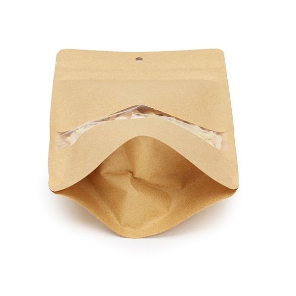 Stand Up Pouches Kraft 13x8x20.5cm | 113 grams with Hang Hole (100 pieces) [ZBGW3KH]