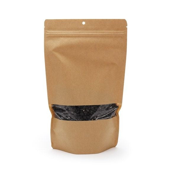 Stand Up Pouches Kraft 17x9x28.5cm | 340 grams With hang hole (100 pieces) [ZBGW4KH]