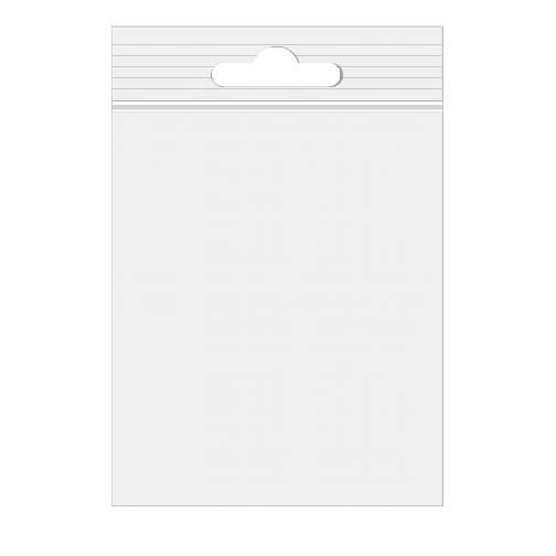 Grip Seal Bags with Euroslot 12.5x20.5 Crystal Clear PP 50 micron (100 pieces) [ZE58]