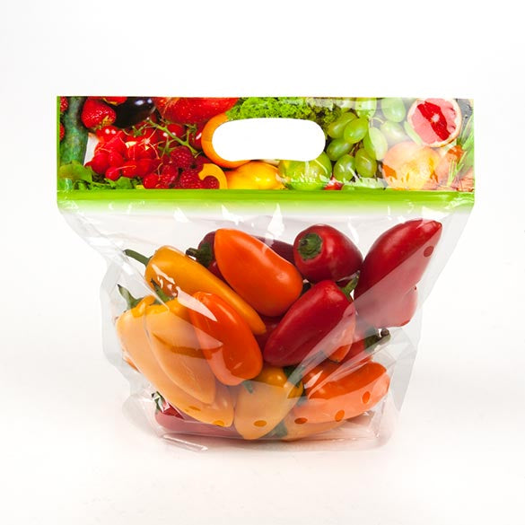 Carrier Bags with Handles and venting holes 22.9x8.3x18.4cm (100 pieces) [ZFG6V]